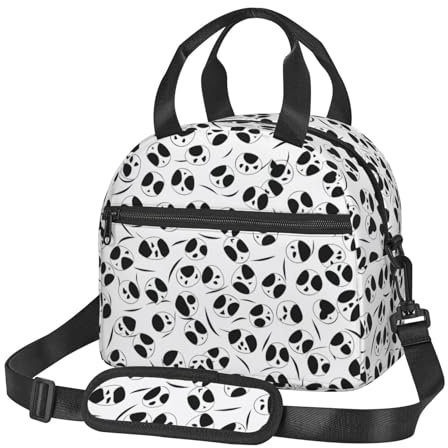 KDUBNJDS Lunchtasche, Motiv: Panda, niedliches Muster, isolierte Lunch-Tasche für Damen, Herren, Erwachsene, Büro, Arbeit, Picknick