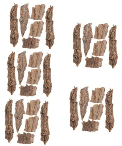 YARNOW 5sets Crested Gecko Terrarium Decor Realistic Reptile Tank Barking Landscape 6pcs*5