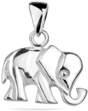 Silverzone77 Elefanten Sterling Silber 925 Anhänger Tiere Halskette Glück Kette Unisex Schmuck