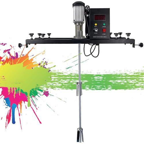 RCBDBSM Agitador IBC, máquina mezcladora de Tanque eléctrico, Mezclador de Pintura con Soporte para Colgar, hélice Plegable, Mezclador de Cemento portátil, mortero, Yeso, Pintura, forraje