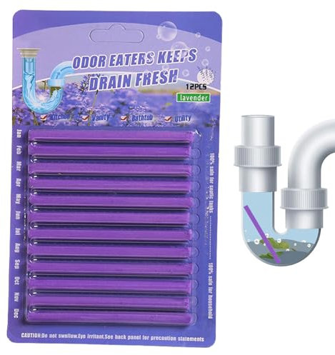 Abflussreiniger Sticks 12 Stück Abfluss Sticks Um Verstopfungen Vorzubeugen Rohrreiniger Für Spülbecken Kraftvolle Abfluss Geruchskiller Erfrischende Abflusssticks Drainsticks Für Die Rohrreinigung