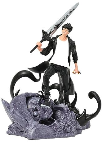 LINGTAOM Anime Peripheral Solo Leveling 18 cm Stehhaltung PVC Box Desktop Ornament Charakter Modell Sammlerstück Statue