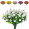 AIOR 10 Pezzi Fiori di Seta Artificiali, Fiori Finti Artificiale Piante Resistenti ai Raggi UV per Interni ed Esterni, Decorazione per Casa, Ufficio, Giardino, Patio, Cortile (Bianco)