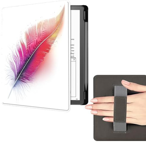 Étui pour Kindle Scribe 10,2 Pouces 2022, Housse avec Dragonne Et Porte-Stylo Et Fonction Veille/Réveil Automatique pour Liseuse Kindle Scribe 10,2 Pouces, Plume Rose