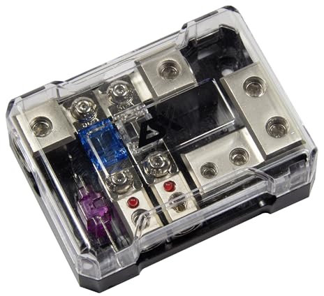 ESX DFD2/2G - 2-Fach Mini-ANL Sicherungshalter mit integriertem Masseverteiler bis 50qmm Powerkabel