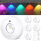 WUYOR Aufladbar LED Spots Akku mit Fernbedienung, RGB Farbwechsel Schrankbeleuchtung Led Unterbauleuchte, Magnetisch Dimmbar Akku Schrankbeleuchtung, Kabellos Vitrinenbeleuchtung mit Timing Funktion