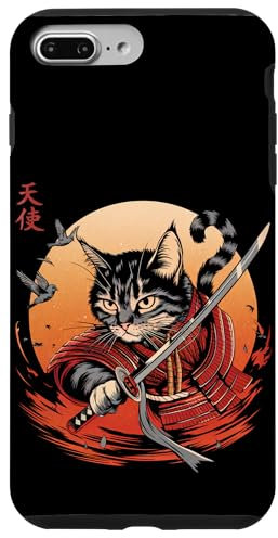 iPhone 7 Plus/8 Plus Cool Vintage Samurai Warrior Battle Cat Kanji Anime Art Case