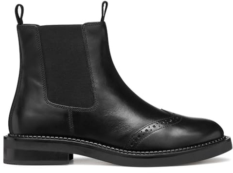 Geox D Serilda, Stivale alla Caviglia Donna, Nero, 38 EU