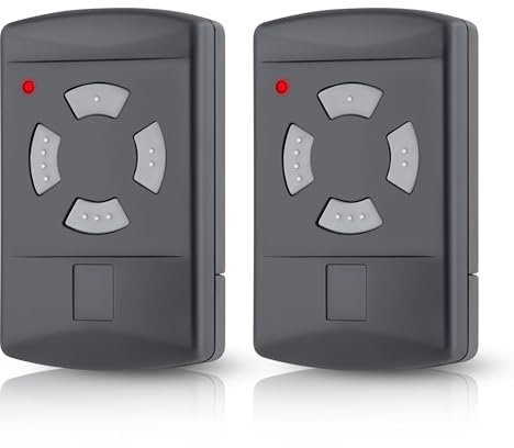 pepape 2 trasmettitori manuali per porta del garage Hormann HSM4-40, HSE2-40, HS4-40, compatibile con Hormann 40,685 MHz, tasti grigi per garage