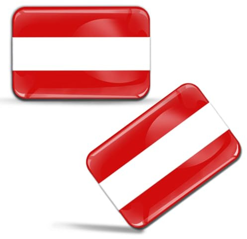 Biomar Labs Österreich Auto Flagge Aufkleber 3D Doming 2er Set F 37