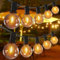 Romwish LED Lichterkette Außen 9M, Dimmbar & Wetterfest IP44, G40 Glühbirnen Warmweiß, Anschlussfertig für Garten, Balkon, Terrasse, Party