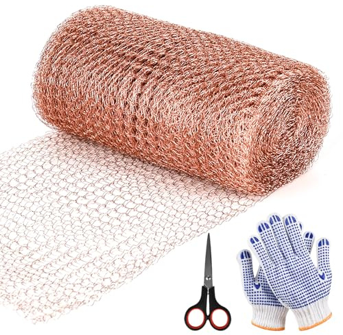 XCRPRT Schneckenschutz, Kupferband gegen Schnecken Schneckenschutz 12.7cm Breite, Kupferdraht Gegen Schnecken Hochbeet, Kupferband Schneckenzaun Metall für Verhindern Gartenmaus Schnecken Insekt(10M)