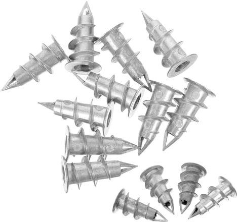 CANIGHT Hochleistungs Trockenbauanker 100 Stück Selbstbohrende Wandanker für Bilderrahmen und Kunstwerke Schraubanker für Trockenbau Flexible Wandbefestigungen für Hohe Beanspruchung