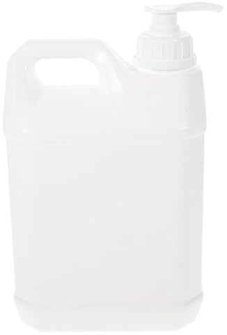 Gatuida 3l Pump Dispenser Bottle for Lotion and Hand Soap, Milk-white Plastic Refillable Container with Leak-resistant Pump, Suitable for Bathroom and Travel Use