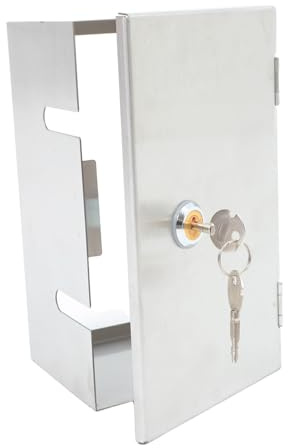 Scatola Proteggi Interruttore 86 Type in Acciaio Inox 2-gang | Serratura Antimanomissione, per Montaggio a Parete Esterno e Spazi Commerciali