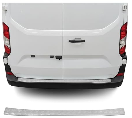 OMAC Ladekantenschutz für Ford Transit/Tourneo Custom 2023-26 Alu Silber | Stoßstangenschutz, fahrzeugspezifische Passform