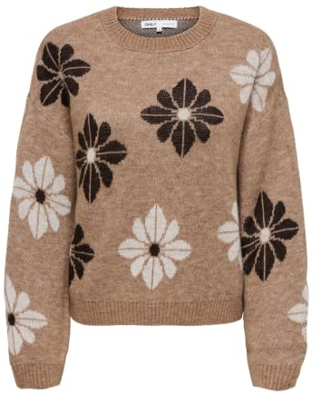 ONLY Damen Onlfreesia Ls Flower O-Neck KNT Noos Onlfreesia Ls Flower O-Neck KNT Noos (1er Pack)