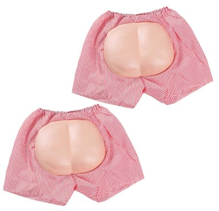 2stücke Fake Butt Shorts aus Stoff und PVC für Halloween Mottoparty | Comical Streich Design, 63x44x10,2cm, für Partykostüme, Hochzeitsspiele, Strandevent und Fotobox