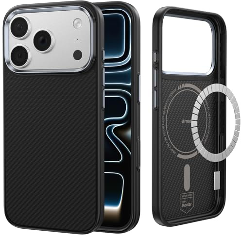 BENKS für iPhone 17 Pro Max Hülle mit Kamerasteuerung Capture Button, Kompatibel mit MagSafe, Aus Kevlar Aramidfaser Gefertigt, Stoßfest Kratzfest Handyhülle für 17 Pro Max Case, ArmorPro 600D
