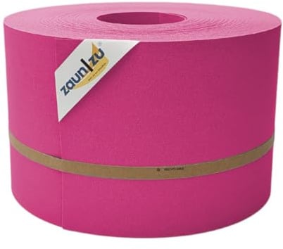 zaun|zu® Premium 50m Rolle Sichtschutzstreifen | genarbte Oberfläche | Lederstruktur | PP für Doppelstabmatten UV-beständiger Sichtschutz | Zaunblende | Made in Germany Pink, 50m