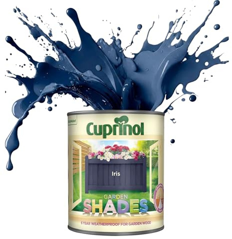 ARUUJ Garden Shades Iris, 2.5 Liters Fence Paint, Outdoor Wood Paint for Sheds, Gardens Furniture, Trellis Fence & Exterior Wood, Water Based Matt Finish, Weather Resistant
