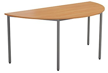 Office Hippo Office Table, Sturdy & Robust Computer Table, Stylish Work Table For Home Office, Ideal Desk Table For Any Work Space, Height Adjustable Feet, 5 Year Guarantee, Beech, 160 x 80 x 73 cm