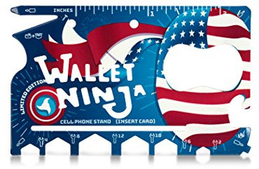 Vante Limitierte Auflage (USA Pride) – Wallet Ninja 18-in-1 Mehrzweck-Multifunktionswerkzeug in Kreditkartengröße