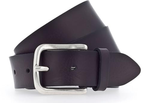 Vanzetti Damen Leder Gürtel Leder Damengürtel dunkel lila 35 mm Ledergürtel (90 cm)