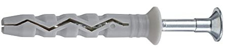 Molly M364100PB-XJ Tasselli da colpire 100 pezzi, 6 x 40 mm, grigio, set da 100 pezzi