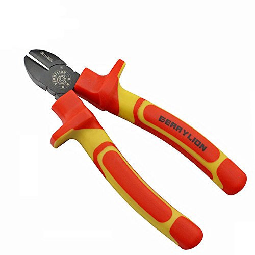 MASUNN Berrylion 6Inch 150Mm Cutting Pliers Vde Insulated Diagonal Wire Cutters Cr-V With Tpe Handle Electrician Tools