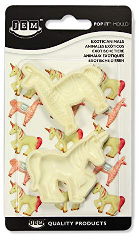 JEM 1102EP032 Pop It Mould Cutter-Unicorn, Llama