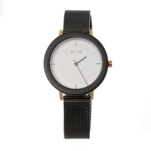 Mam relojes ferra Unisex Uhr analog Japanisches Quarzwerk mit Edelstahl Armband 680