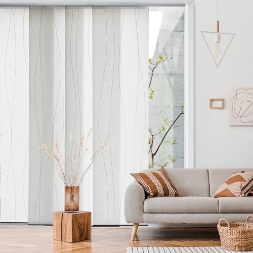 GoDear Design Adjustable Sliding Vertical Blinds 116-218 cm W x Up to 243 cm H, Extendable Rail Track for Blinds Window Vertical, Panel Track Blind, Patio Door Blind, Door Curtain, Catch Me