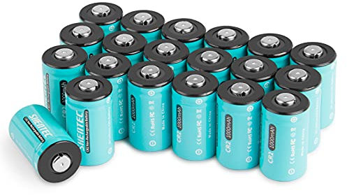 20 Pcs Shentec Batterie CR2 3V Litio Pile CR2 Non ricaricabili, Compatibili con DLCR2 CR15H270 e KCR2 1000mAh