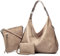 Ashioup Hobo Taschen für Damen, weiches PU-Leder, lockere Schultertasche, Geldbörse mit Reißverschluss, Aprikosengrau, Einheitsgröße