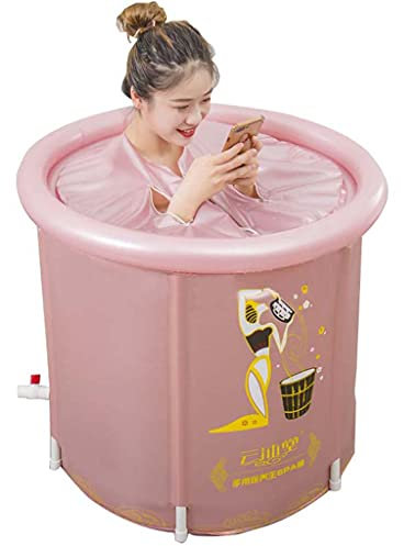 Vasca da bagno gonfiabile, vasca da bagno indipendente pieghevole da 75 cm, vasca idromassaggio o vasca da bagno con ghiaccio facile da installare, utilizzare un panno di nylon per tenersi al caldo