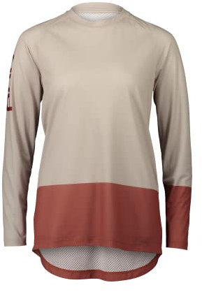 POC Damen W's Mtb Pure Ls Jersey T-Shirt, Light Sandstone Beige/Himalayan Salt, L