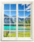 Wandtattoo - Fenster mit Aussicht See Turkis 99 x 120 cm (BxH) - Wandaufkleber - Wandsticker