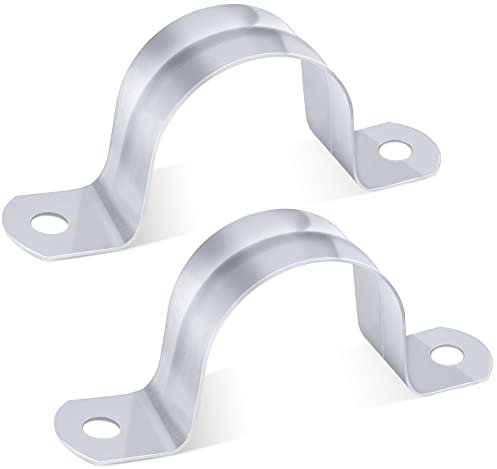 20mm Rohrschellen 20Stück, Leryati Edelstahl 304 Metall U-Typ Rohrschelle Set, Zweiloch U-förmige Rohrschellen Befestigungsschelle Metallschellen für Gasrohre Wasserrohre rohre Wand und Kabeln
