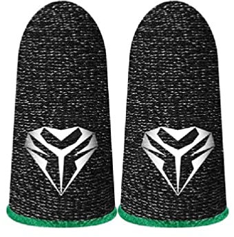 Gaming Finger Sleeves Anti-Sweat Breathable Game Gloves for Phone Games 0.3mm Silver Fiber Mobile Phone Seamless Thumb Finger Fingertip Cover for iPhone/Android/iOS Gaming