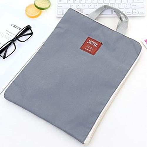 1 porte-documents A4 en toile, sac à main, porte-chemise portable, rangement de dossiers, classement scolaire, dossier gris foncé