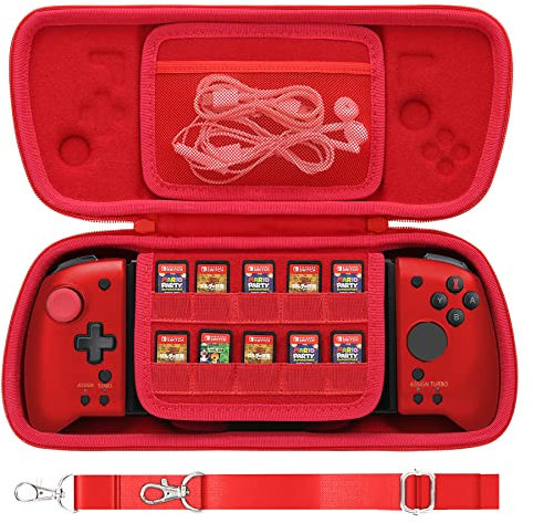 Aenllosi Hart Tasche Hülle für Hori Split Pad Pro/Hori Split Pad Compact Controller, Nur Tasche(Rot)