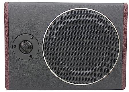 Shkalacar 8 600W Caisson de Basses Hauts Parleurs Auto, Ultra-Mince Car Active Sub Bass Speaker Kit avec Treble BT Function Amplificateur de Puissance intégré pour Voiture Camion SUV RV