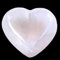 Steinfixx® Vaschetta di ricarica in vera selenite a forma di cuore, 300 grammi, 10 x 10 cm, per ricaricare le tue pietre preziose, decorazione
