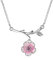 Générique Collier de fleurs de cerisier Couleur argent Colliers de fleurs de Sakura &Amp; Pendentifs Chaîne Collier Ras Du Cou Bijoux Collier