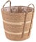 DEMA Pflanzkorb Seasons - Naturgeflecht für stilvolles Wohnen - 45 cm mit Folie & Tragegriffen - Dekorativ & praktisch für Innenräume