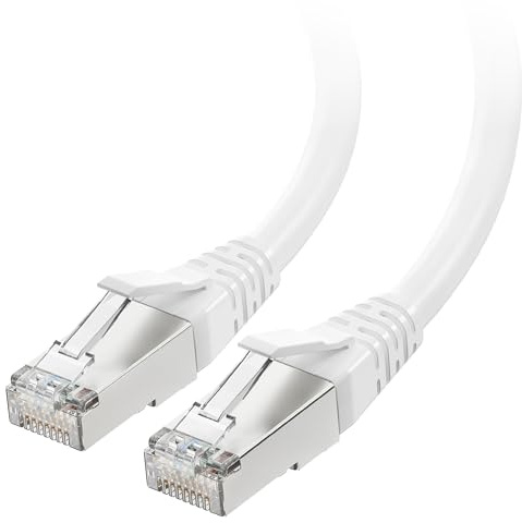 Cable Matters [Cat8 Certified] 40Gbps Long Shielded Cat 8 Ethernet Cable - 50ft, 2000Mhz Category 8 Ethernet Cord, Cat8 Cable for Gaming, White