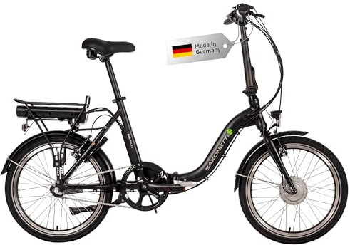 SAXONETTE E Bike Klapprad 20 Zoll mit Rücktrittbremse und nabenschaltung, E Fahrrad Herren mit Nabenmotor 36V 7.8Ah Akku, 80KM Lange Range, Elektrofahrrad Pedelec 25 km/h für Herren Damen