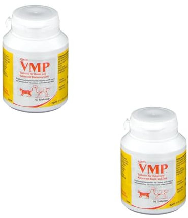 Zoetis VMP Tabletten | Doppelpack | 2 x 50 Tabletten | Für Hunde und Katzen | Ergänzungsfuttermittel mit Proteinen und Mineralstoffen | Für säugende und tragende Muttertiere