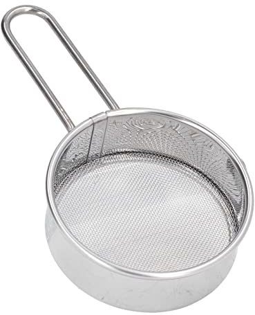 Stainless Steel Round Flour Sieve 40 Mesh Professional Small Flour Strainer for Home Bakeries Cake Shops One Flour Sieve